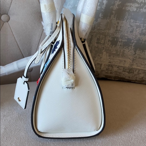 NWT Kate Spade raffia Leather Satchel - Picture 3 of 7